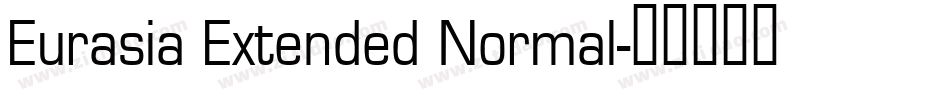 Eurasia Extended Normal字体转换